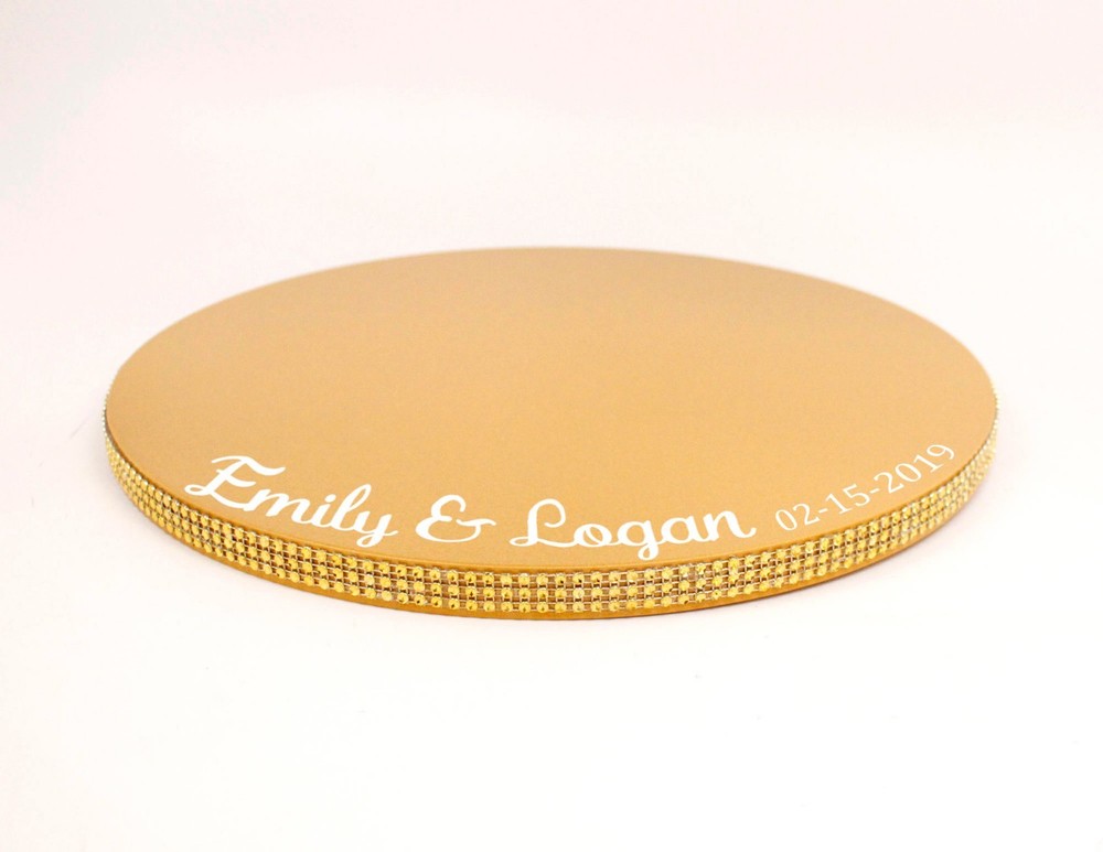 Personalized Gold Cake Stand Plate, Personalized Cake Plate, Cupcake Stand,