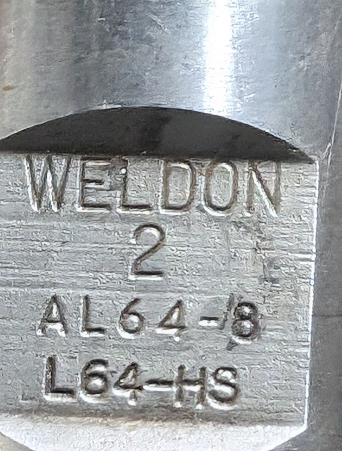 Weldon AL64-8 End Mill 2" Width 6-1/2" Length 6 Flute L64-HS