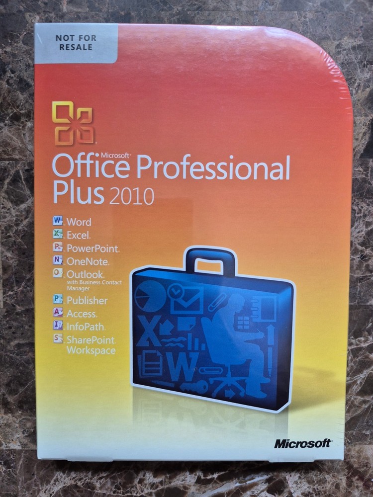 NEW SEALED Microsoft Office Professional  PLUS 2010 Full Version for 2 PC