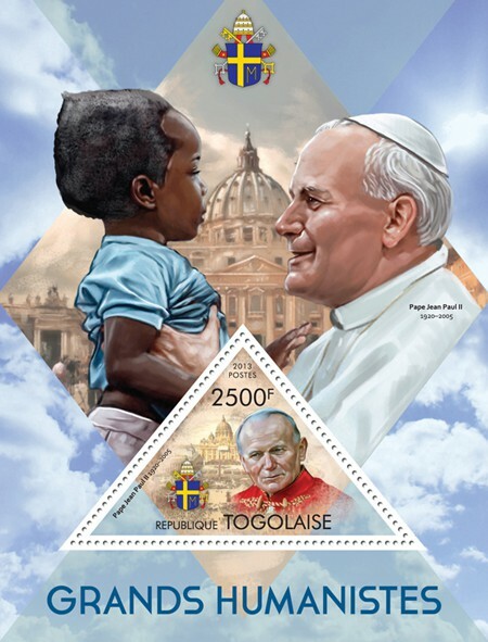 2013 TOGO MNH. GREAT HUMANIST. Y&T Code: 690  |  Michel Code: 5080 / Bl.834