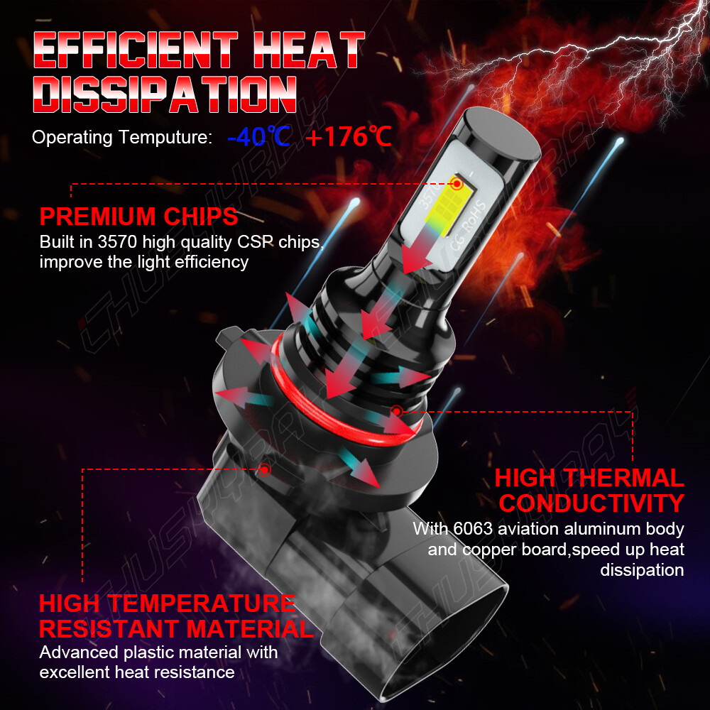 For Chevy Malibu 2013 2014 2015 LED Headlight High Low Fog Light Bulb Combo Kit