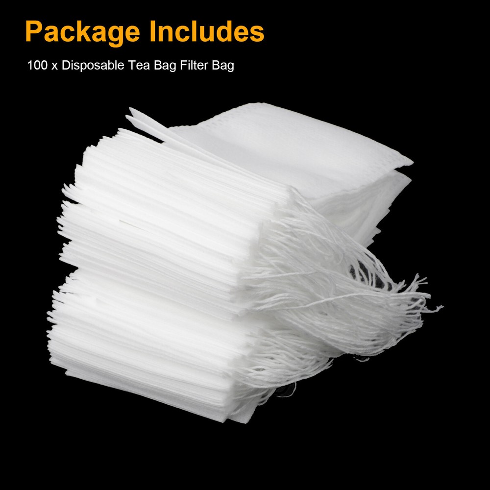 100-400pcs Disposable Filter Drawstring Flip Empty Heat Teabag Herb Loose Spice