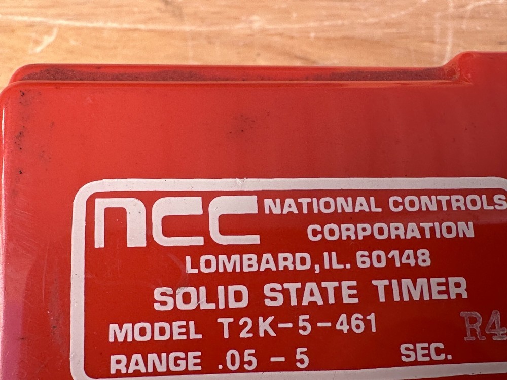 NATIONAL CONTROLS CORP Solid State Timer T2K-5-461 (Range .05 - 5 sec)