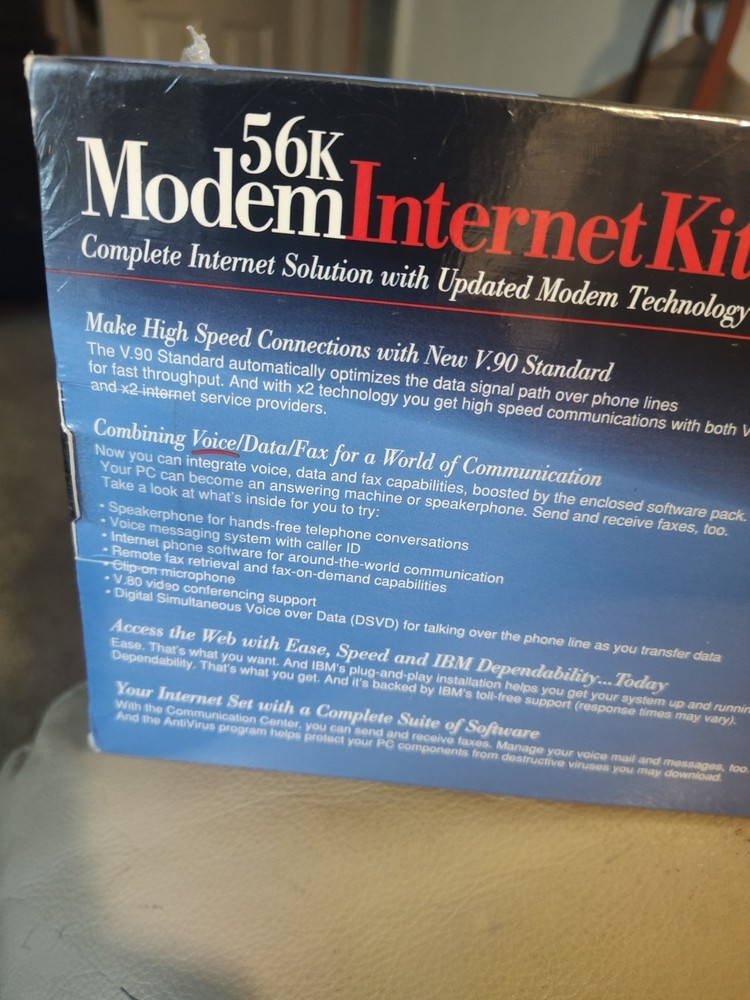 IBM 56K VINTAGE MODEM INTERNET KIT