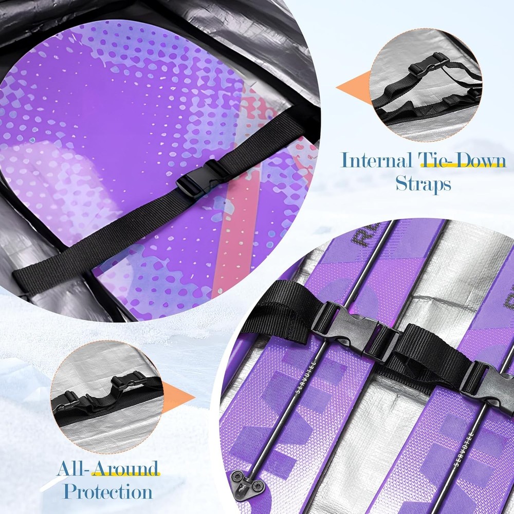 Rolling Snowboard Bag 155 185cm Padded