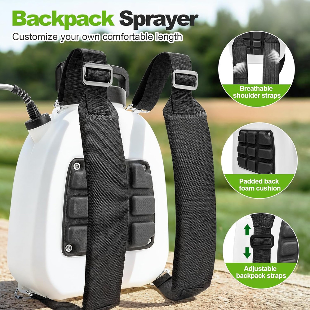 Battery Powered Sprayer 3.2 Gallon, Backpack Sprayer with 3 Adjustable Forces, B