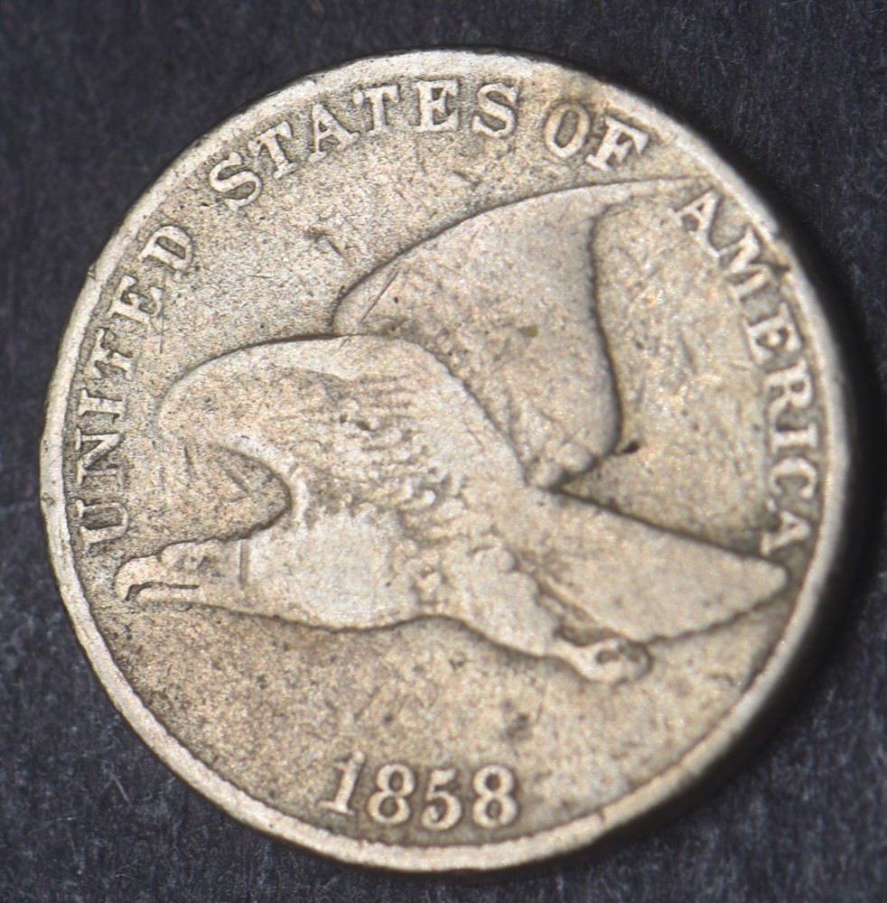 1858 "Large Letters" Flying Eagle Cent 1C [COINGIANTS]