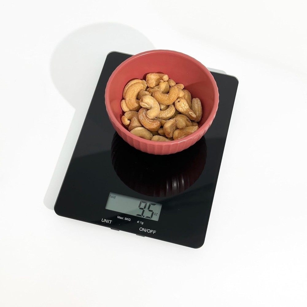 Precise Black Kitchen Scale - Digital - 11lb Capacity - Easy Multi-Unit Switch