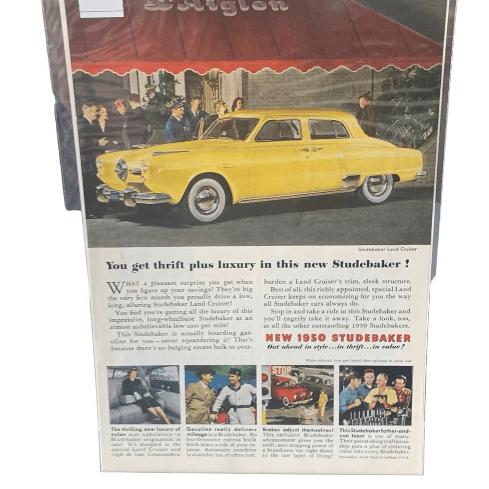 Vintage 1950 Studebaker Thrift Plus Luxury Ad Advertisment