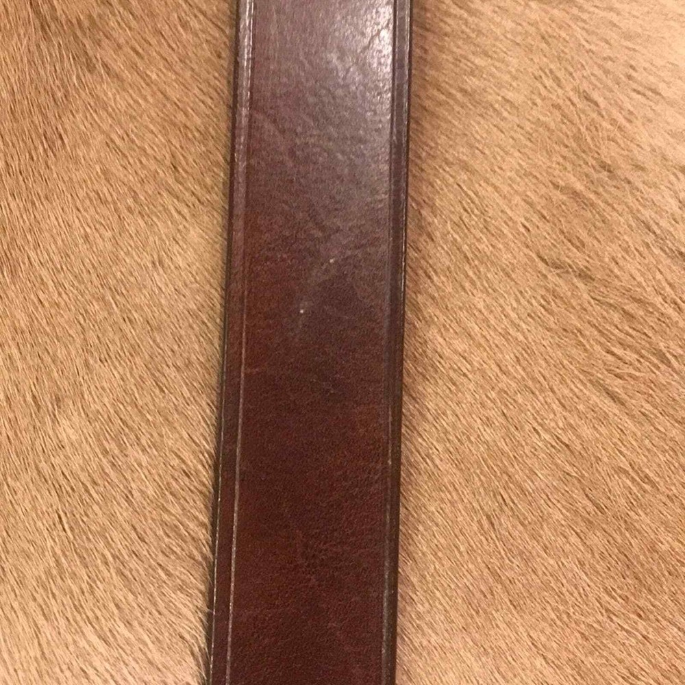 Nine West Brown Italian Bridle Leather Belt Large