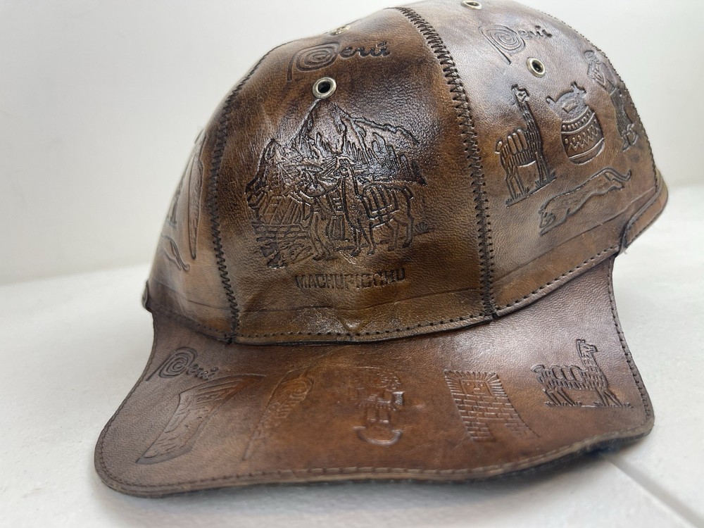 Muchupicchu Leather Style Hat Brown Display Cap