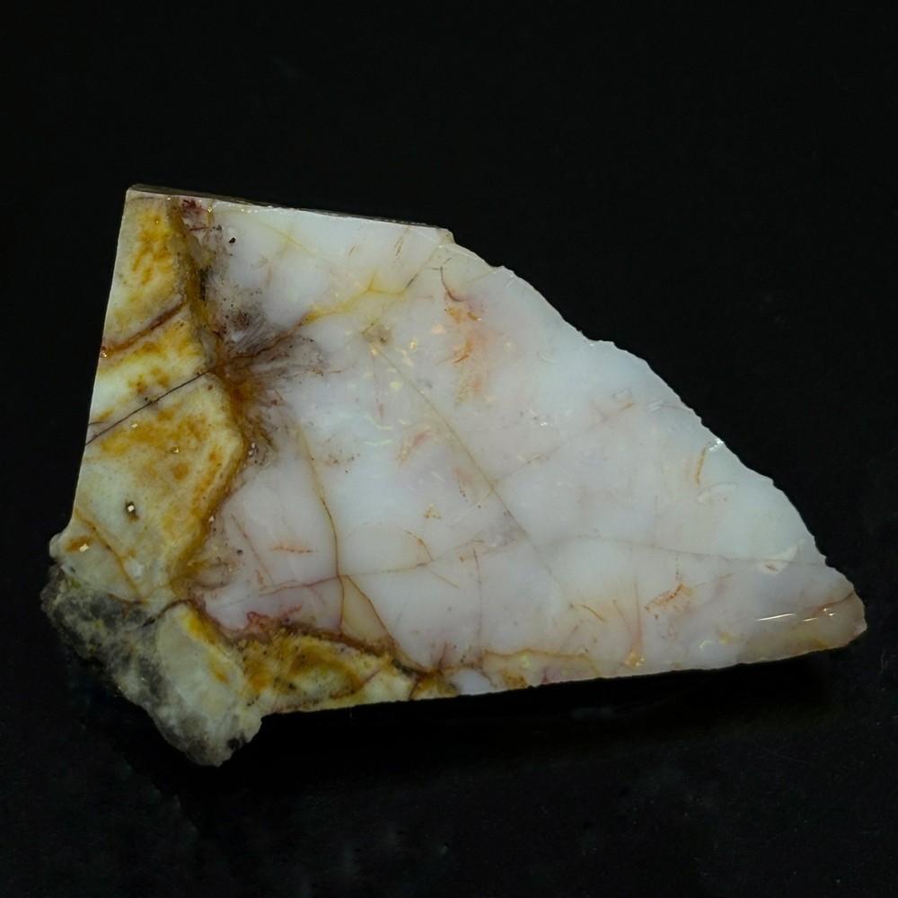 Rubbed Pink Pinfire Spencer Idaho Opal Stone