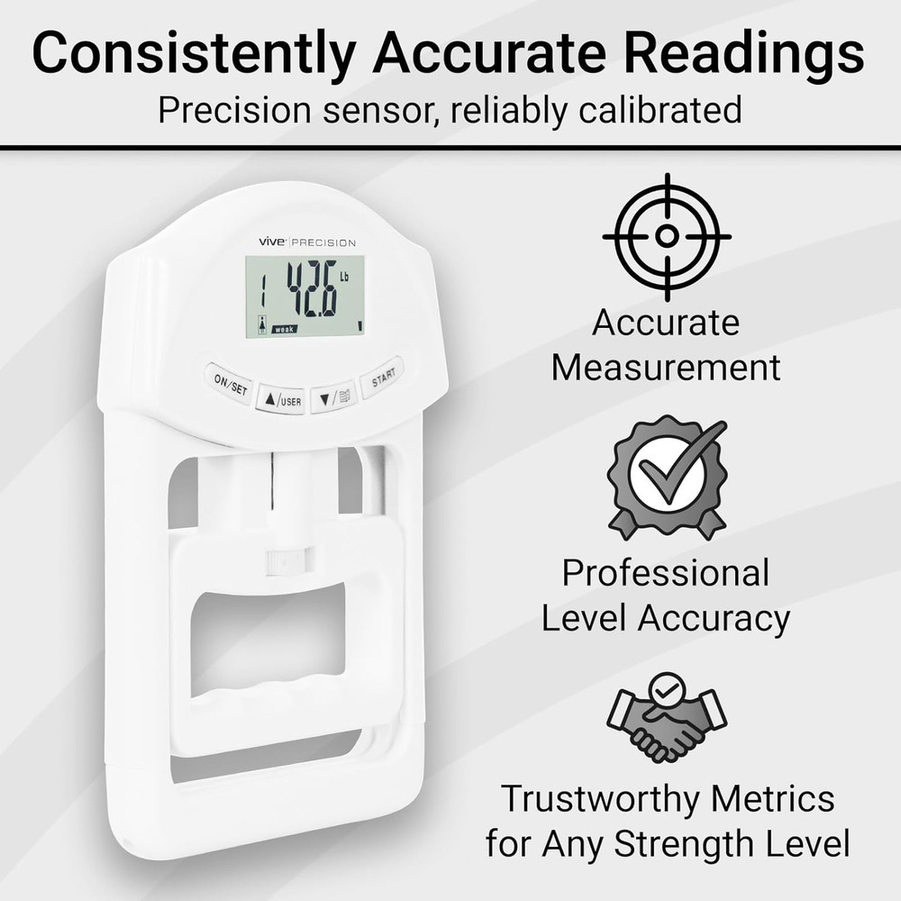 Grip Strength Tester - Hand Grip Dynamometer - Handheld Digital Grip Measurement