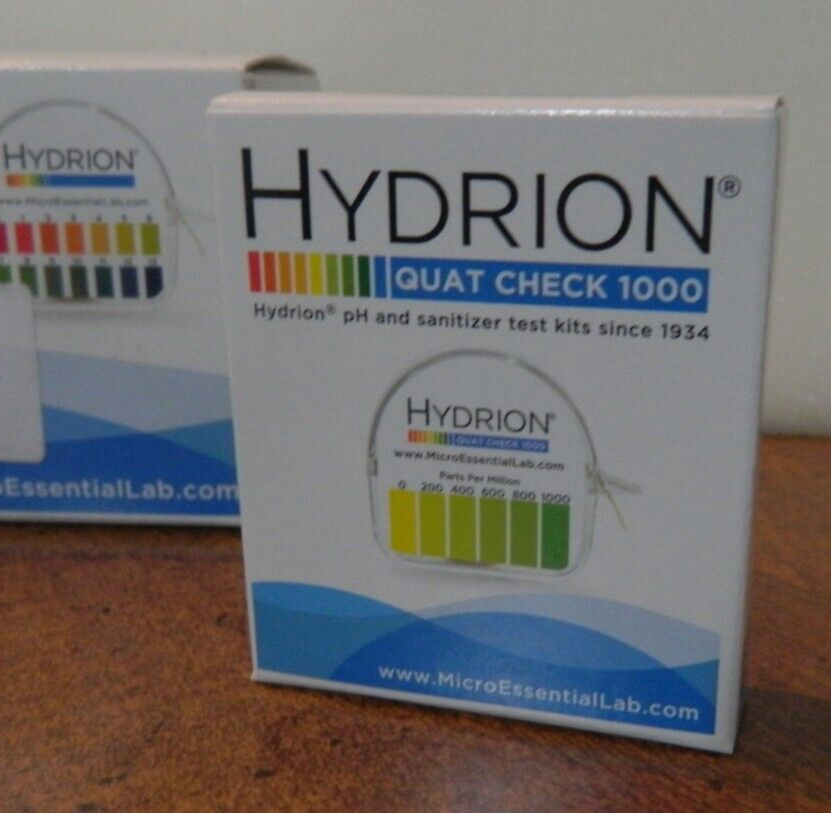 Hydrion Test Papers for Quaternary Ammonium checking - MUST READ DESCRIPTION