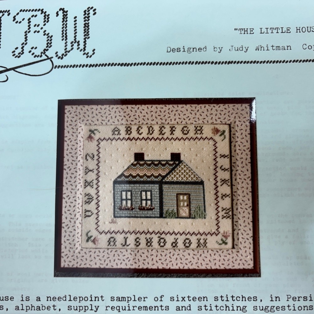 The Little House Needlepoint Sampler Pattern Chart Judy Whitman Original 1982