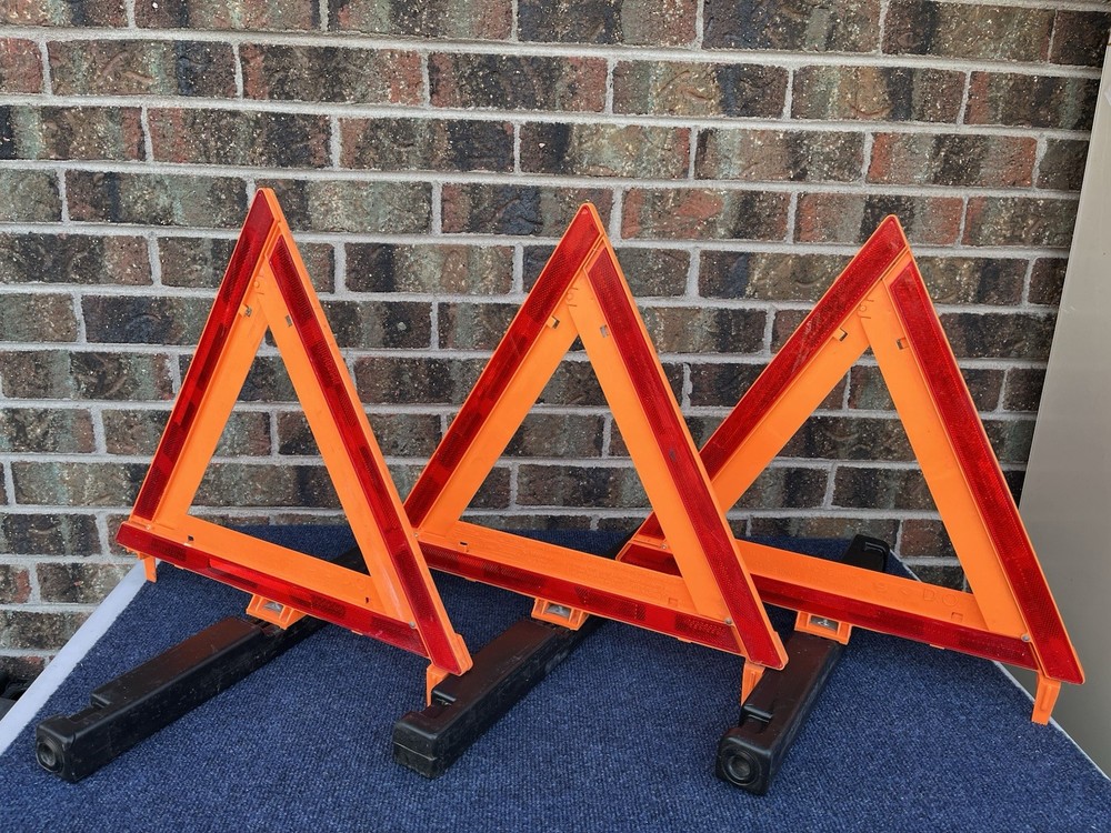 Safety Triangles James King & Co Model 1005 Reflective Folding Weighted USA Made