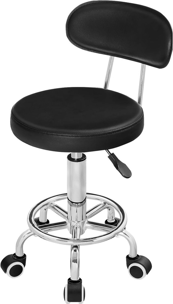 Height Adjustable Rolling Stool Multi-Purpose 360° Rotating Drafting Chair