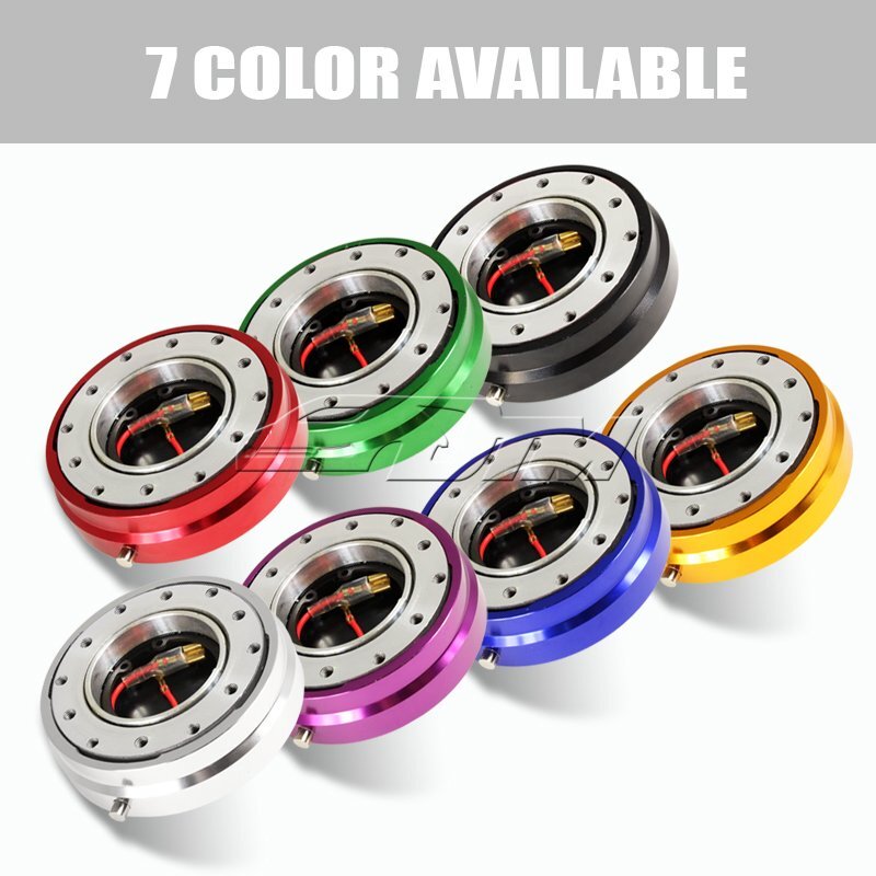 1" Red 6-Hole Steering Wheel Short Quick Release Hub Adapter Kit Universal