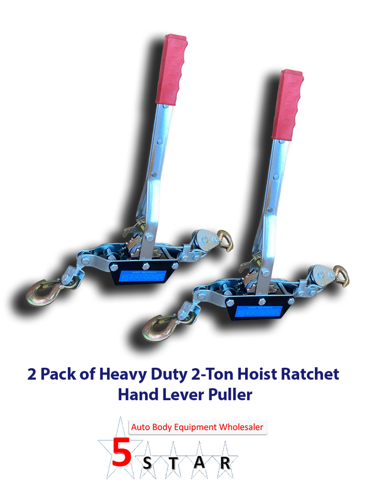 2-Pack Heavy Duty 2-Ton Hoist Ratchet Hand Lever Puller