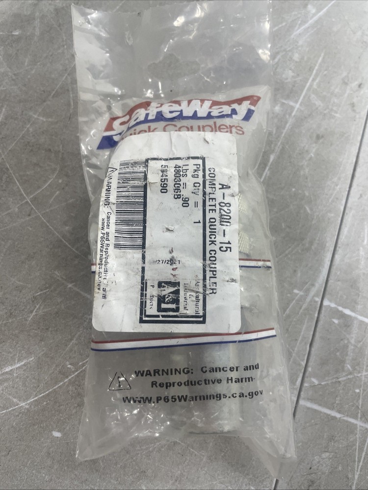 A&I SAFEWAY # A-8200-15 COMPLETE QUICK COUPLER 3000 PSI