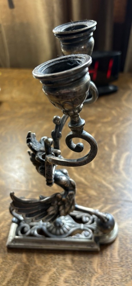 Antique Griffin Candelabra