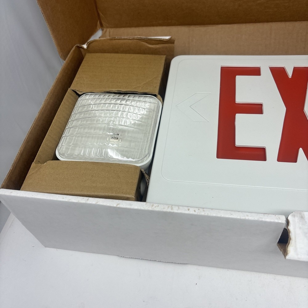 Emergency Light Exit Sign 1-Pack Exit Combo with Battery Backup Commercial - NEW