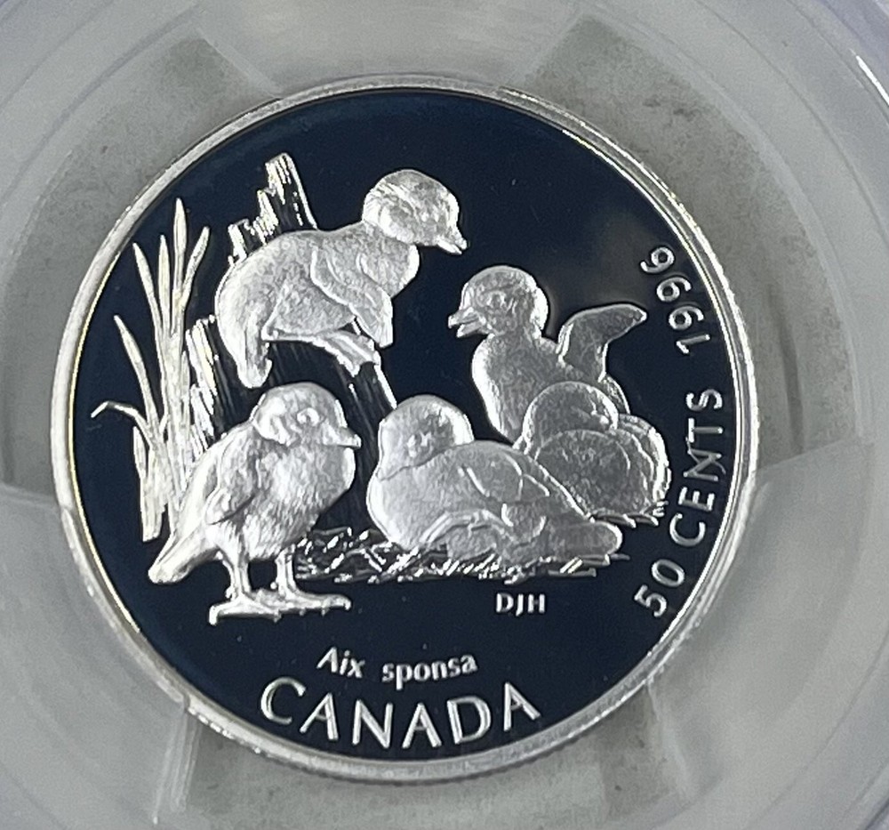 1996 50C PCGS PR68DCAM Canada Ducklings