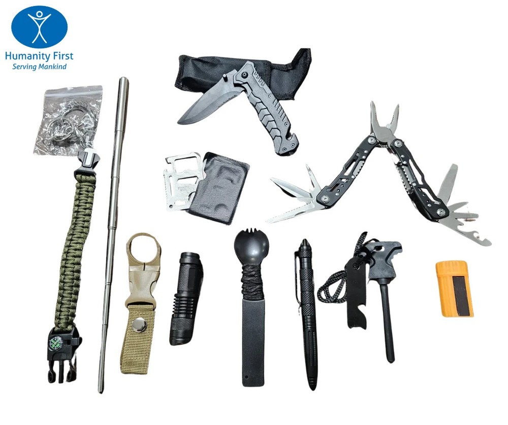 HFUSA Survival Backpack Kit, Emergency Tool Kit, First Aid Kit, Multitools