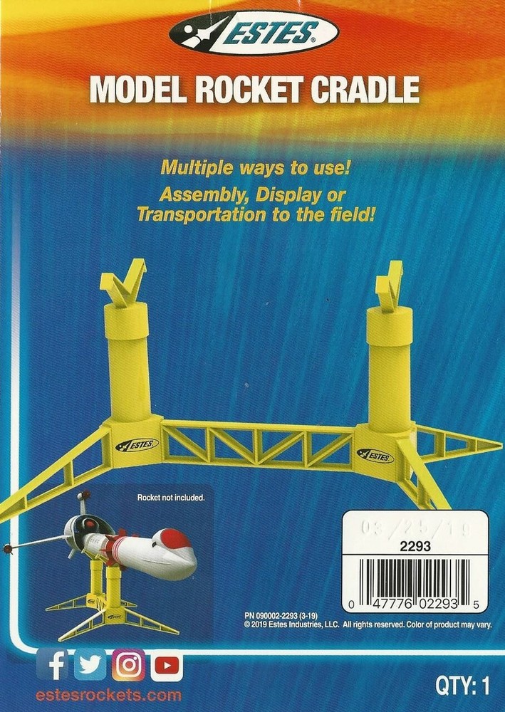 Estes Flying Model Rocket Accessory Cradle/Stand EST 2293