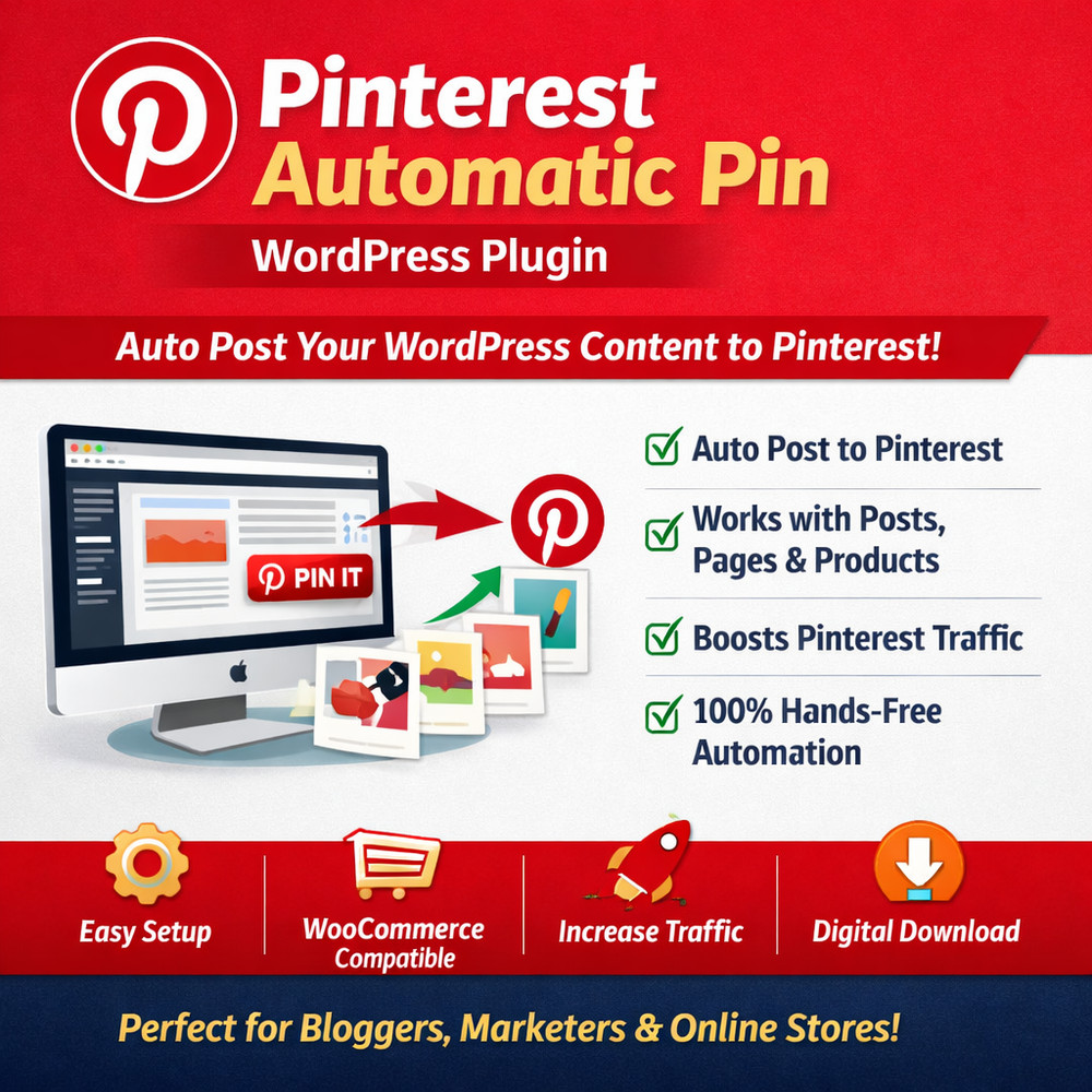Pinterest Automatic Pin WordPress Plugin | Auto Post | Traffic Booster Tool