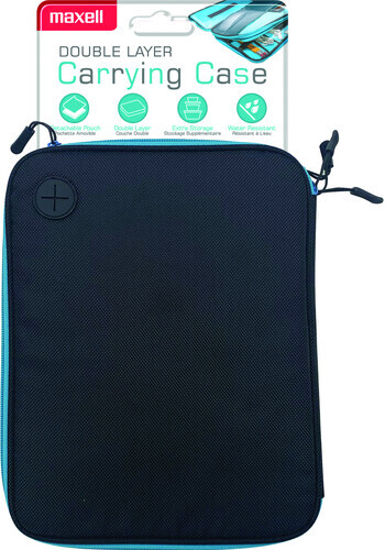 Maxell 199508 DL-CP1 Storage Case Double Layer, Soft-Sided, Zippered (Blue) [New
