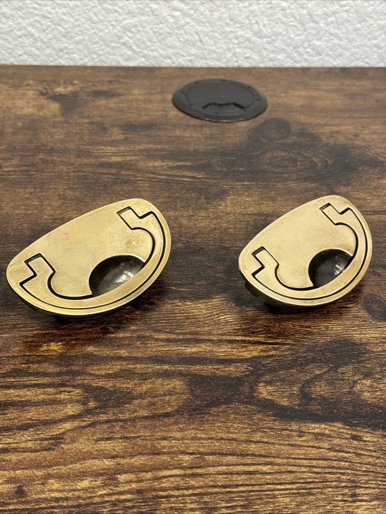 Drexel Passage Drawer Pulls 2 Handles Campaign Brass KBC N-16827 Replacement