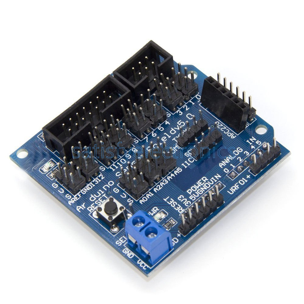 MEGA Duemilanove Sensor Shield V5 Digital Analog Module Servo Motor