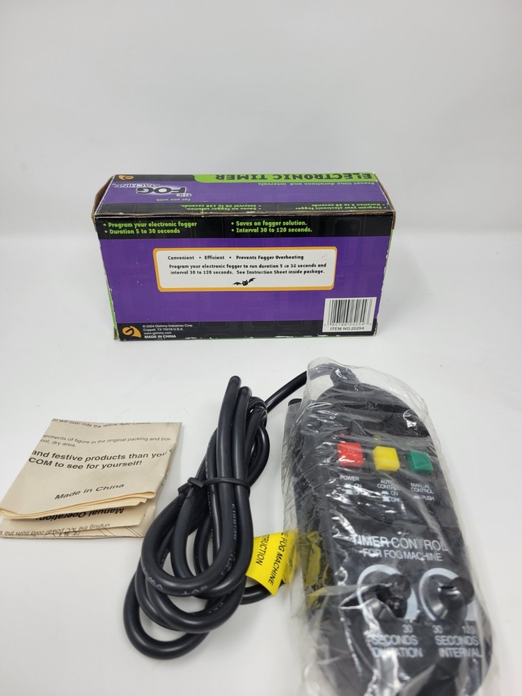 2004 Gemmy Electronic Timer Control For A Fog Machine Black Halloween