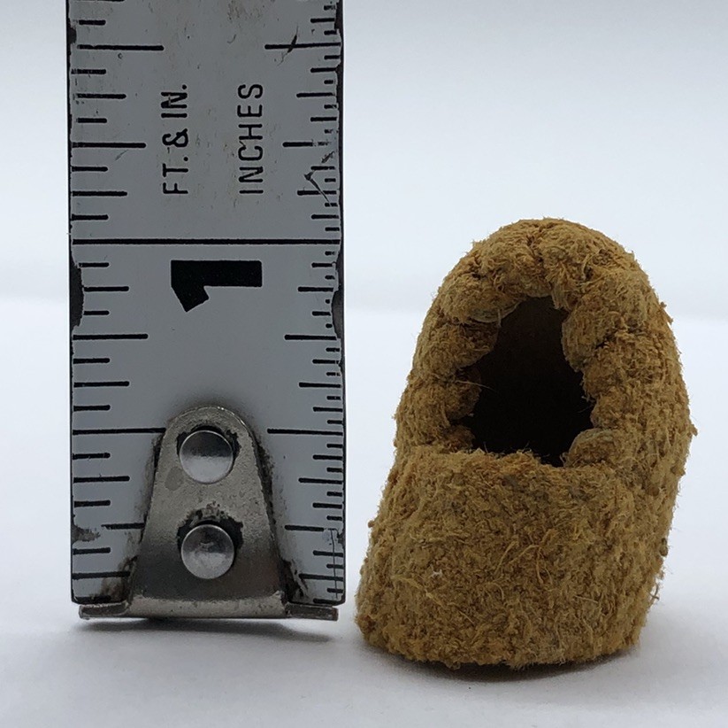 Antique Primitive Leather ￼Sewing Thimble, Vintage Finger Guard