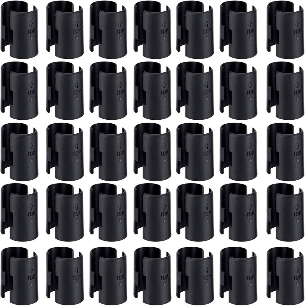 50 Pack Black Wire Shelf Clips – Secure Your 1" Post Shelving with Elegance