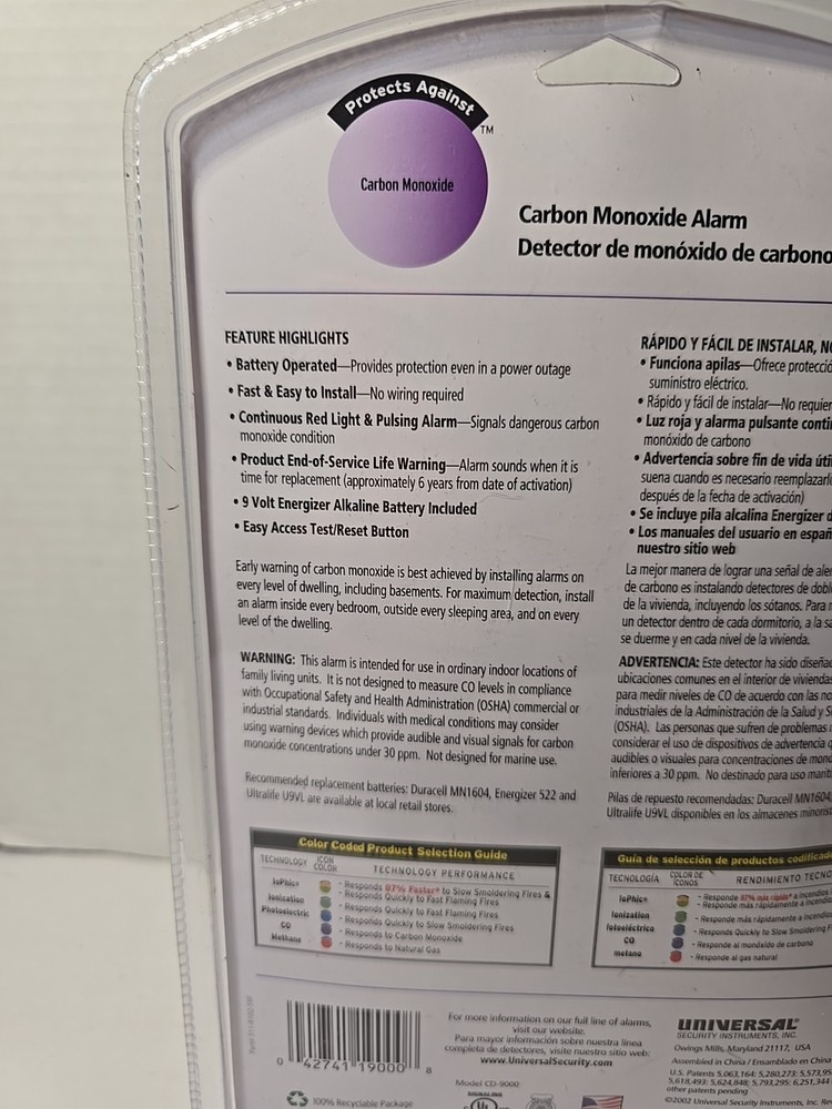 Universal Carbon Monoxide Alarm