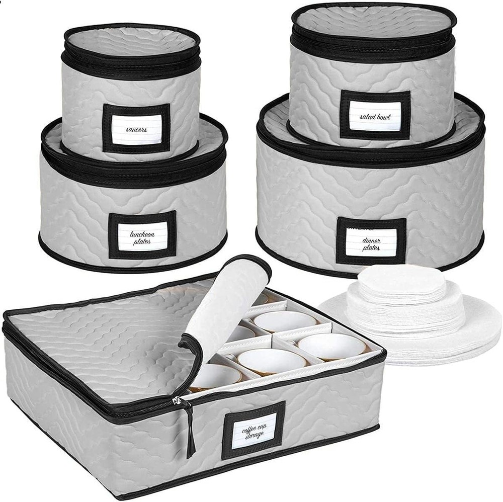 5-Piece Set Moving Boxes for Dinnerware, Glasses, Plates, Mugs and Saucers Sturd