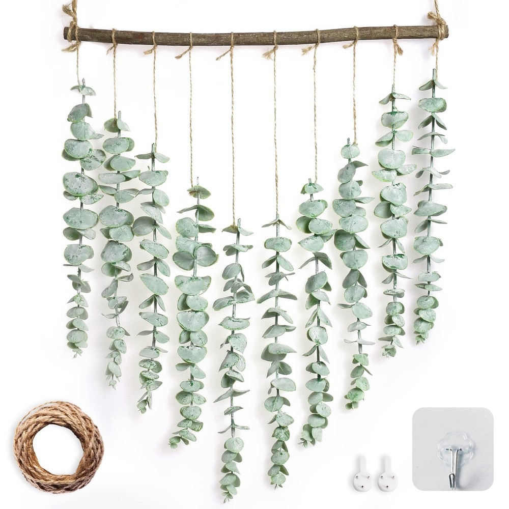 Bestjing Artificial Eucalyptus Wall Hanging Decor -