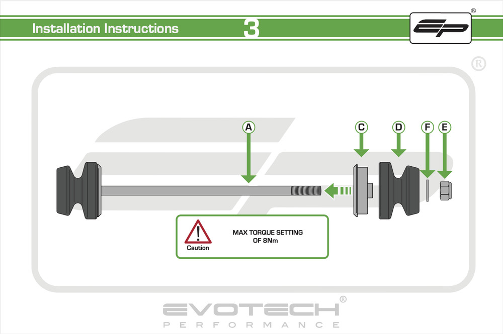 Evotech Performance Paddock Stand Bobbins - Yamaha XSR700 XTribute (2018+)