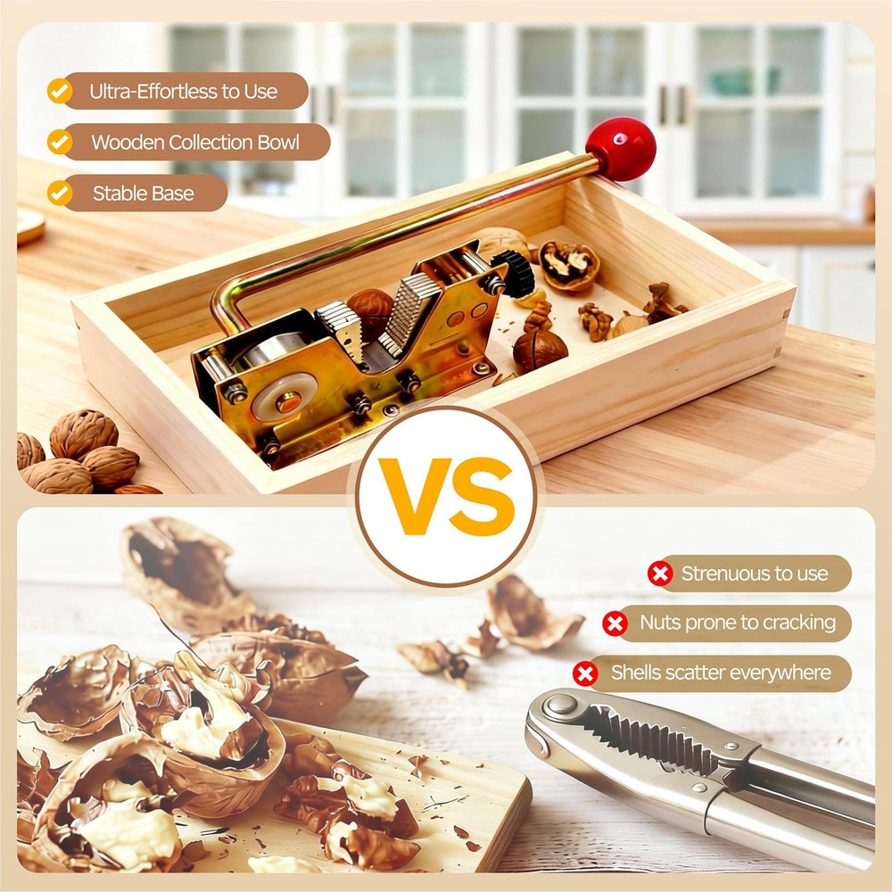 Heavy Duty Nut Cracker Tool, 6 Pcs NutCracker Tool Set for Pecans Walnuts Mac...