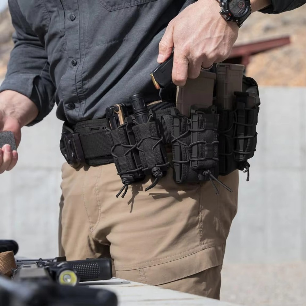Molle Tactical Universal Magazine 9mm Mag Pouch Single Double Stack for 9mm/.40