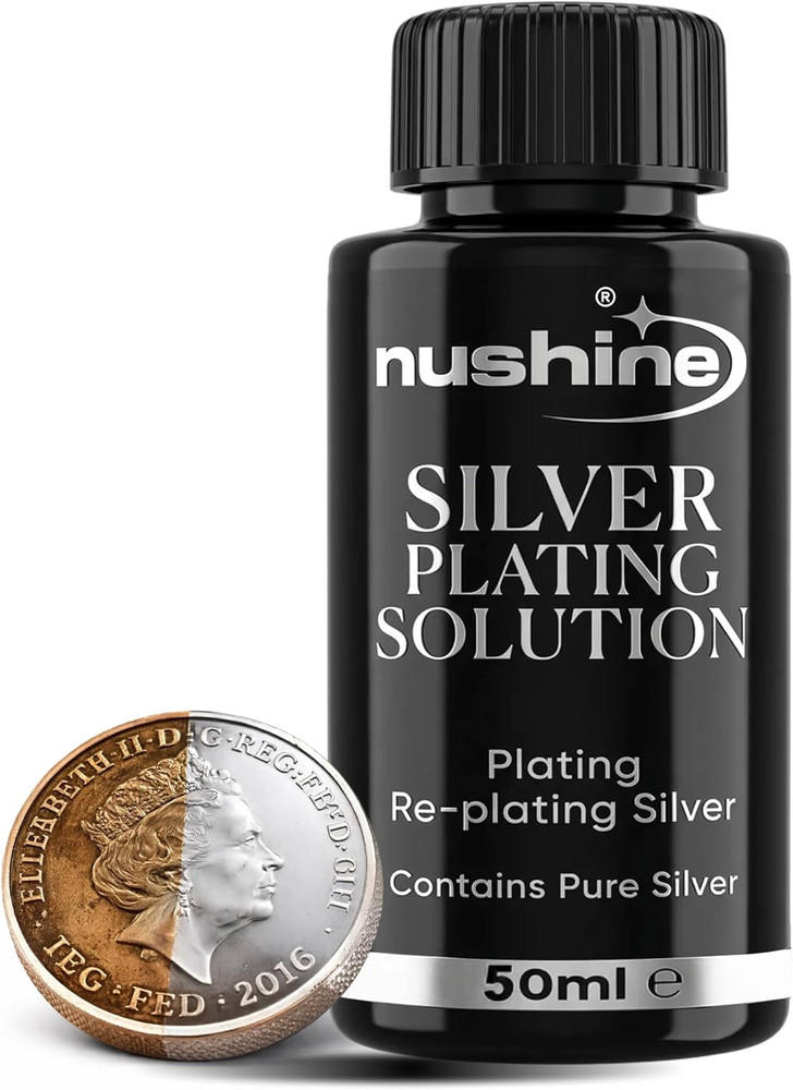 Silver Plating Solution 1.7 Oz - Permanently Plate PURE SLIVER onto Worn Silver,