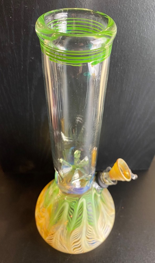 Glass Water Pipe with Ice Catch - 11” x 1.5" with 9mm Pull Bowl