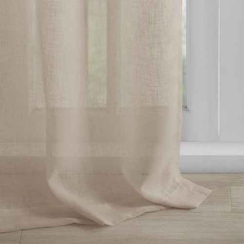 AS Floral Embellished Cuff Tab Top Solid Curtain Panel(Only 1 Pc Panel)50x63"