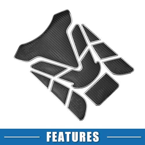 Universal 3D Motorcycle Gas Tank Decal 7.68''x5.63'' Gas Tank Silver Tone