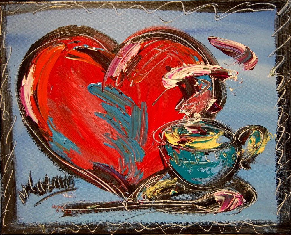 IMPRESSIONIST MODERN ART STRETCHED CANVAS  MUSIC COFFEE LANDSCAPE