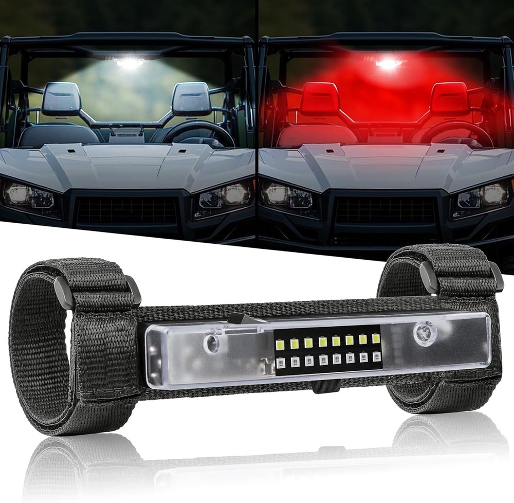 Dome Light, Roll Bar Light Interior Dome Lights Battery Powered Red and White