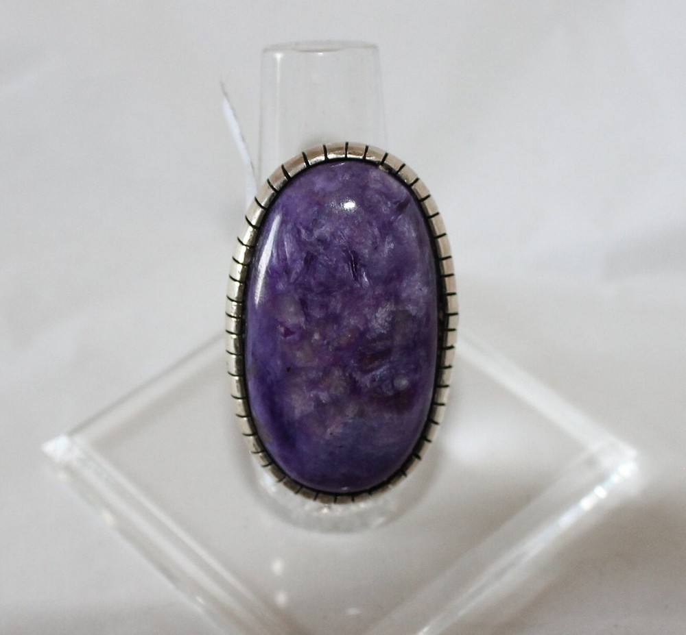 Charoite and Sterling Silver Ring Size 7