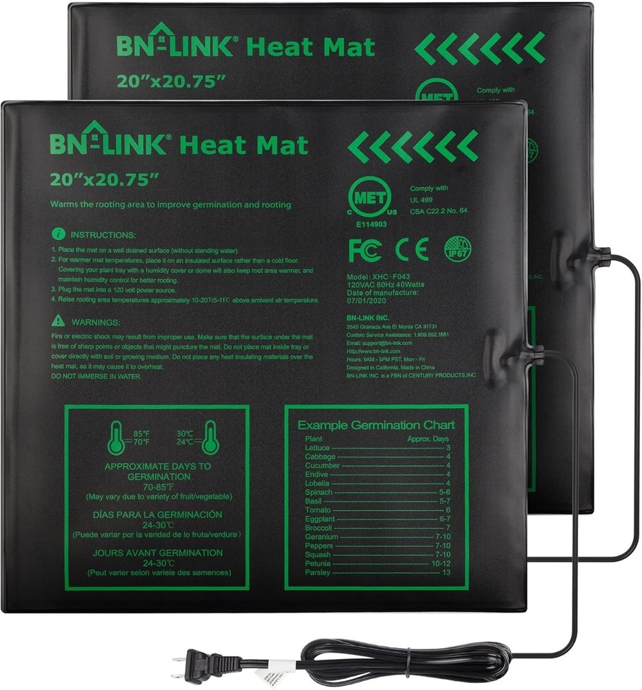 Durable Seed Warming Pad 20x20 Hydroponic Heating